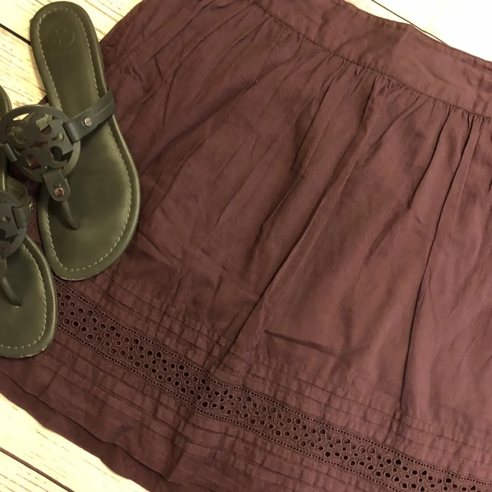 Ann Taylor LOFT Purple 💯Cotton Lined Size 6 Versatile Modern Conservative